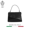 TÚI QUAI XÁCH DA CALFSKIN 2410 - Black -  MEDICI OF FLORENCE - SẢN XUẤT THỦ CÔNG TẠI ITALIA