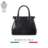TÚI QUAI XÁCH DA CALFSKIN 2460_3.5 - Black -  MEDICI OF FLORENCE - SẢN XUẤT THỦ CÔNG TẠI ITALIA