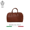 TÚI DU LỊCH DA CALFSKIN 9275 - Brown -  MEDICI OF FLORENCE - SẢN XUẤT THỦ CÔNG TẠI ITALIA