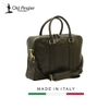 TÚI LAPTOP NAM DA CALFSKIN MÀU ĐEN 030191NE * 91Ne  – OLD ANGLER - SẢN XUẤT THỦ CÔNG TỪ ITALY