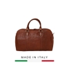 TÚI DU LỊCH DA CALFSKIN 9275 - Brown -  MEDICI OF FLORENCE - SẢN XUẤT THỦ CÔNG TẠI ITALIA
