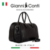 TÚI DU LỊCH DA THẬT MÀU ĐEN 912294-10 - GIANNI CONTI - SẢN XUẤT THỦ CÔNG TỪ ITALY