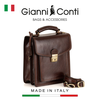 TÚI ĐEO CHÉO DA THẬT MÀU NÂU 9402316-20 - GIANNI CONTI - SẢN XUẤT THỦ CÔNG TỪ ITALY