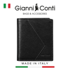 VÍ DA THẬT NAM MÀU ĐEN 477387-10 – GIANNI CONTI - SẢN XUẤT THỦ CÔNG TẠI ITALY