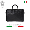 TÚI ĐỰNG LAPTOP DA CALFSKIN 110 - Black -  MEDICI OF FLORENCE - SẢN XUẤT THỦ CÔNG TẠI ITALIA