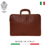 TÚI ĐỰNG LAPTOP DA CALFSKIN 83 - Havana -  MEDICI OF FLORENCE - SẢN XUẤT THỦ CÔNG TẠI ITALIA
