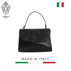 TÚI QUAI XÁCH DA CALFSKIN 2410 - Black -  MEDICI OF FLORENCE - SẢN XUẤT THỦ CÔNG TẠI ITALIA