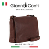 TÚI ĐEO CHÉO DA THẬT MÀU NÂU 914367-28 - GIANNI CONTI - SẢN XUẤT THỦ CÔNG TẠI ITALY