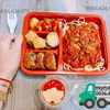 Hộp đựng cơm 4 ngăn đỏ đen cao cấp