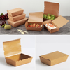 Hộp giấy kraft đựng thực phẩm 1600ml - nắp giấy liền