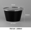 HỘP NHỰA TRÒN ĐEN 1000ML
