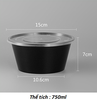 HỘP NHỰA TRÒN ĐEN 750ML