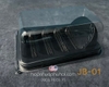 Hộp nhựa đế đen đựng bánh JB01