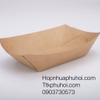 Khay giấy kraft đựng cá viên chiên 220 x 155 x 48(mm)