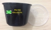 HỘP NHỰA TRÒN ĐEN 600ml