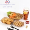 Hộp giấy thuyền. Hộp khoai tây chiên. Khay giấy 2 ngăn.
