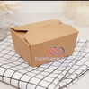 Hộp Giấy Kraft Vuông Nắp Gài, Hộp Giấy BBQ, Hộp 2 Ngăn