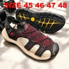 Sandal nam big size, dép quai hậu size ngoại cỡ (45 46 47 48) - ĐEN VIỀN ĐỎ - 44UP.SD.02B1