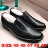 Giày Tây Xỏ Nam Big Size - Da Thật - Size (45 46 47 48 49) - ĐEN