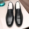 Giày Tây Xỏ Nam Big Size - Da Thật - Size (45 46 47 48 49) - ĐEN