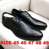 Giày Tây Nam Big Size - Da Thật - Size (45 46 47 48 49) - ĐEN