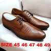 Giày Tây Nam Big Size - Da Thật - Size (45 46 47 48 49) - NÂU