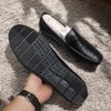 Giày Lười Nam Big Size Da Thật Size Lớn (45 46 47 48 49) - ĐEN