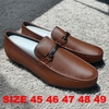 Giày Lười Nam Big Size Da Thật Size Lớn (45 46 47 48 49) - NÂU