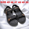 Giày Sandal Big Size Nam 2 Quai Ngang có size (45 46 47 48 49 50) - ĐEN