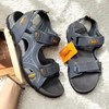 Giày Sandal Big Size Nam 2 Quai Ngang Size (45 46) - ĐEN VIỀN CAM