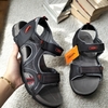 Giày Sandal Big Size Nam 2 Quai Ngang size (45 46) - ĐEN VIỀN ĐỎ