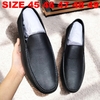 Giày Lười Nam Big Size Da Thật Size Lớn (45 46 47 48 49) - ĐEN