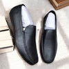 Giày Lười Nam Big Size Da Thật Size Lớn (45 46 47 48 49) - ĐEN