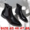 Giày Boot Da Big Size Nam (45 46 47 48) - ĐEN