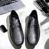 Giày Lười Nam Big Size Da Thật Size Lớn (45 46 47 48 49) - ĐEN