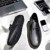 Giày Lười Nam Big Size Da Thật Size Lớn (45 46 47 48 49) - ĐEN