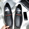 Giày Lười Nam Big Size Da Thật Size Lớn (45 46 47 48 49) - ĐEN