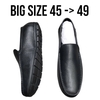 Giày Lười Nam Big Size Da Thật Size Lớn (45 46 47 48 49) - ĐEN