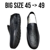 Giày Lười Nam Big Size Da Thật Size Lớn (45 46 47 48 49) - ĐEN