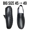 Giày Lười Nam Big Size Da Thật Size Lớn (45 46 47 48 49) - ĐEN