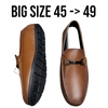 Giày Lười Nam Big Size Da Thật Size Lớn (45 46 47 48 49) - NÂU