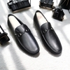 Giày Lười Nam Big Size Da Thật Size Lớn (45 46 47 48 49) - ĐEN