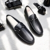 Giày Lười Nam Big Size Da Thật Size Lớn (45 46 47 48 49) - ĐEN
