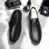 Giày Lười Nam Big Size Da Thật Size Lớn (45 46 47 48 49) - ĐEN