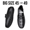 Giày Lười Nam Big Size Da Thật Size Lớn (45 46 47 48 49) - ĐEN