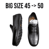 Giày Lười Da Big Size Nam - Da Thật, Có Size Lớn (45 46 47 48 49 50) - Đen