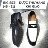 Giày Tây Xỏ Big Size Nam- Da Thật, Có Size Lớn (45 46 47 48 49 50) - Trắng Đen