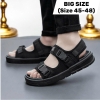 Giày Sandal Big Size Nam 2 Quai Ngang 45 46 47 48 - ĐEN ĐẾ TRẮNG - 44UP.SD.05B