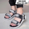 Giày Sandal Big Size Nam 2 Quai Ngang (44 45 46) - XÁM - 44UP.NB38G
