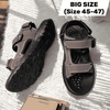 Sandal nam big size, dép quai hậu nút bấm (size 44 45 46 47) - Đen - 44UP.SD.09B